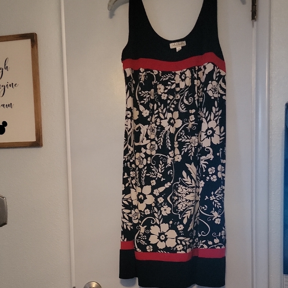 En Focus Black and White Sleeveless Sundress